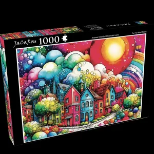 Online JaCaRou Puzzles AVENUE COLOREE, 1000 pces