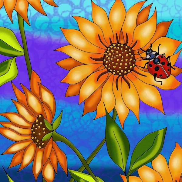Hot JaCaRou Puzzles Broderie de diamant CARRÉS - TOURNESOLS