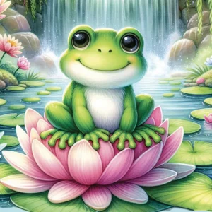 Best JaCaRou Puzzles Broderie de diamant RONDS - CUTE FROG