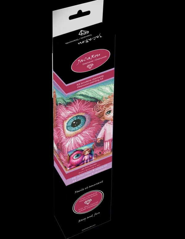 Online JaCaRou Puzzles Broderie de diamant RONDS - MY PINK MONSTER