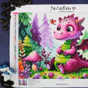 Online JaCaRou Puzzles Broderie de diamant RONDS - BABY DRAGON