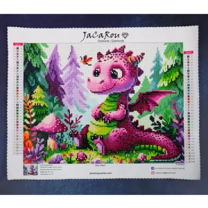 Online JaCaRou Puzzles Broderie de diamant RONDS - BABY DRAGON