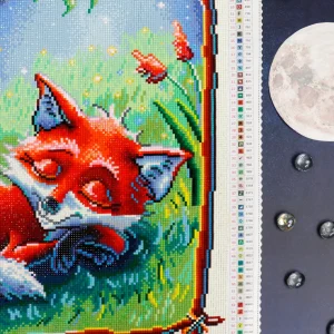 Sale JaCaRou Puzzles Broderie de diamants CARRÉS (Résine) - SLEEPY FOX