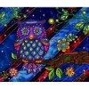 Fashion JaCaRou Puzzles Broderie de diamants RONDS - HIBOU