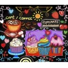 Outlet JaCaRou Puzzles Broderie de diamants RONDS - CUPCAKES