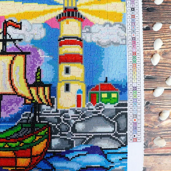 Discount JaCaRou Puzzles Broderie de diamants RONDS - PHARE