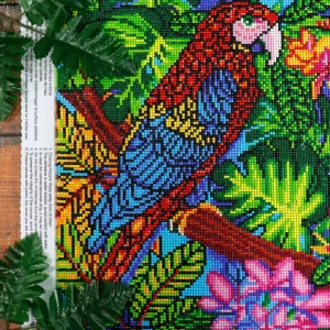 Fashion JaCaRou Puzzles Broderie de diamants RONDS - TROPICAL