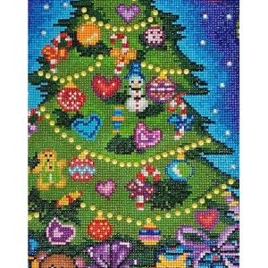 Best JaCaRou Puzzles Broderie de diamants RONDS et CRISTAL - MON BEAU SAPIN