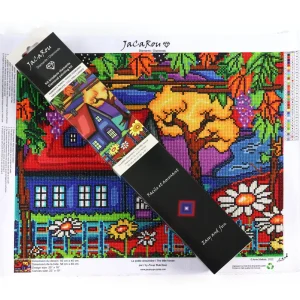 Best JaCaRou Puzzles Broderie de diamants RONDS - LA PETITE CHAUMIÈRE