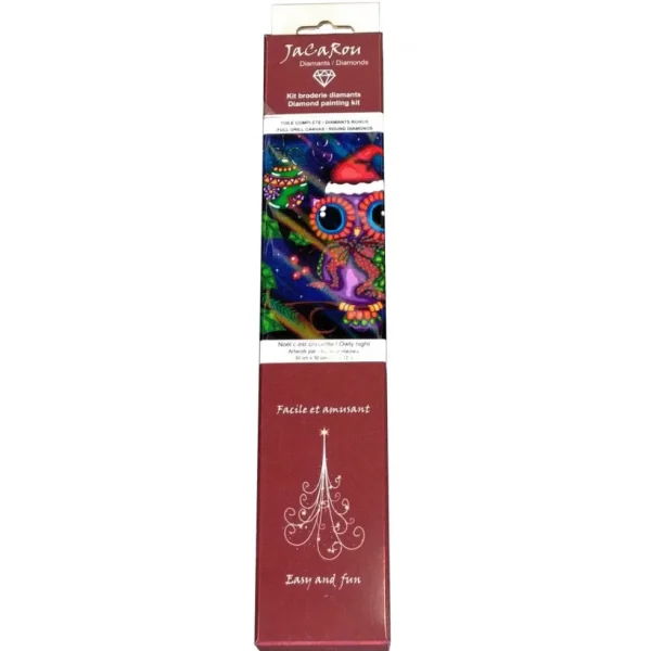 Outlet JaCaRou Puzzles Broderie de diamants RONDS - NOËL C'EST CHOUETTE