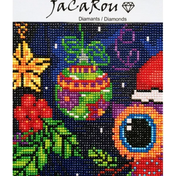 Outlet JaCaRou Puzzles Broderie de diamants RONDS - NOËL C'EST CHOUETTE
