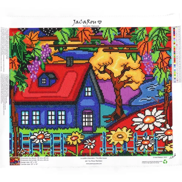 Best JaCaRou Puzzles Broderie de diamants RONDS - LA PETITE CHAUMIÈRE