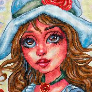 Online JaCaRou Puzzles Broderie de diamants RONDS - FLOWER GIRL