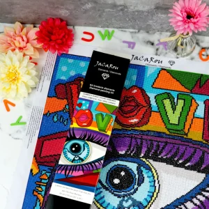 Clearance JaCaRou Puzzles Broderies de diamants RONDS - L'AMOUR EST DANS TES YEUX