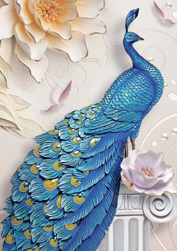 Online JaCaRou Puzzles Casse-tête - BLUE PEACOCK - MA-3515