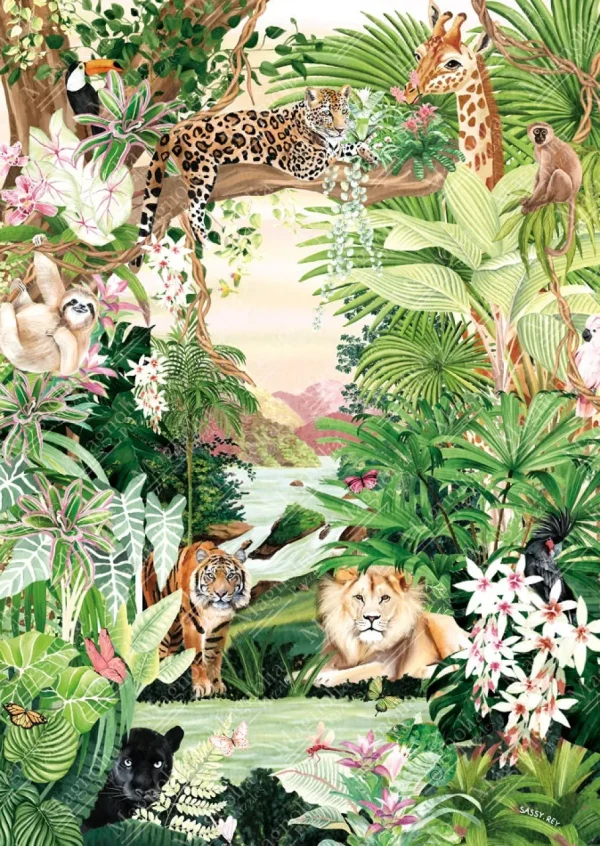 Online JaCaRou Puzzles Casse-tête - JUNGLE OASIS - MA-3425