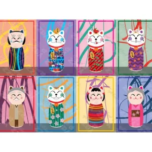 Fashion JaCaRou Puzzles Casse-tête - MANEKI KOKESHI - YA-3833