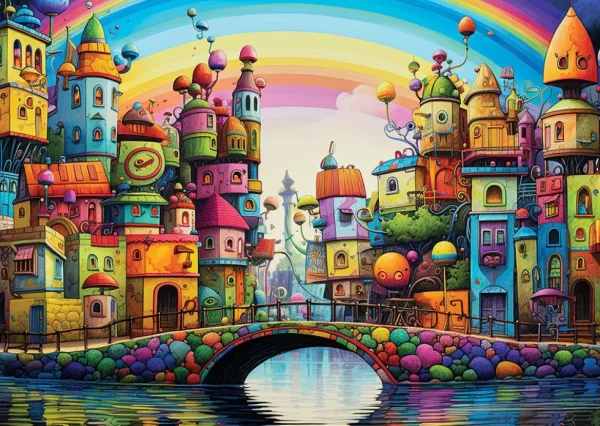 Fashion JaCaRou Puzzles Casse-tête - RAINBOW CITY - YA-3863