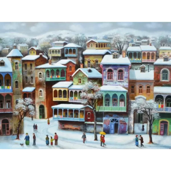 New JaCaRou Puzzles Casse-tête - SNOW IN OLD TBILISI - MA-2328