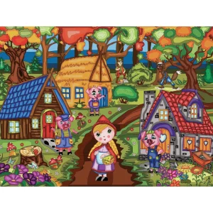 New JaCaRou Puzzles Casse-tête - TROIS PETITS COCHONS SYMPATHIQUES