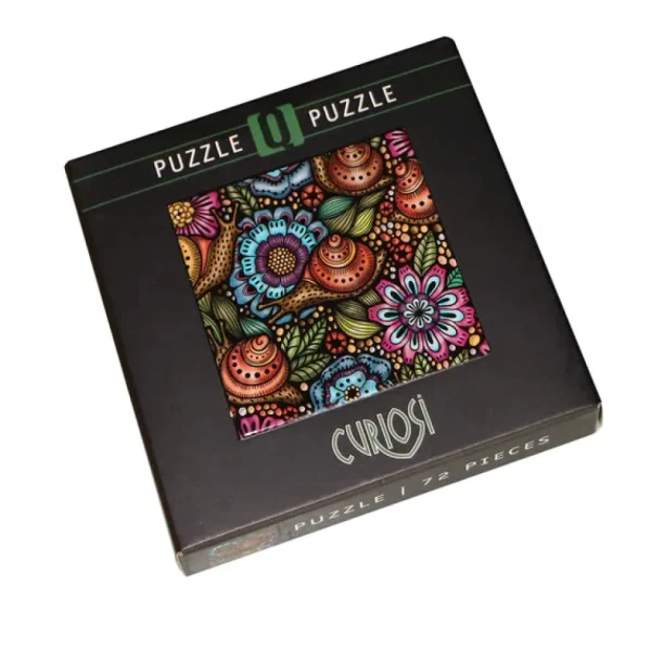 Fashion JaCaRou Puzzles Casse-tête MINI - Q9-4 (72 PCES) DOODLE SERIE (Escargots)