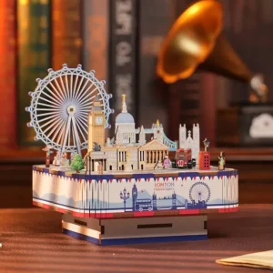 Clearance JaCaRou Puzzles DIY CASSE-TÊTE 3D Boîte à musique - LONDRES