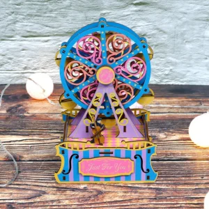 Clearance JaCaRou Puzzles DIY CASSE-TÊTE 3D Boîte à musique - GRANDE ROUE