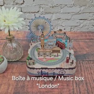 Clearance JaCaRou Puzzles DIY CASSE-TÊTE 3D Boîte à musique - LONDRES