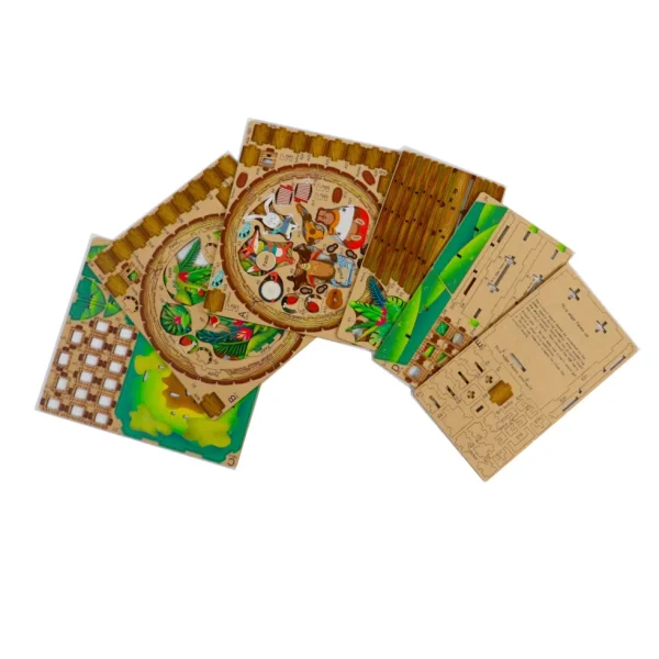 Sale JaCaRou Puzzles DIY CASSE-TÊTE 3D Lampe en bois - FORÊT