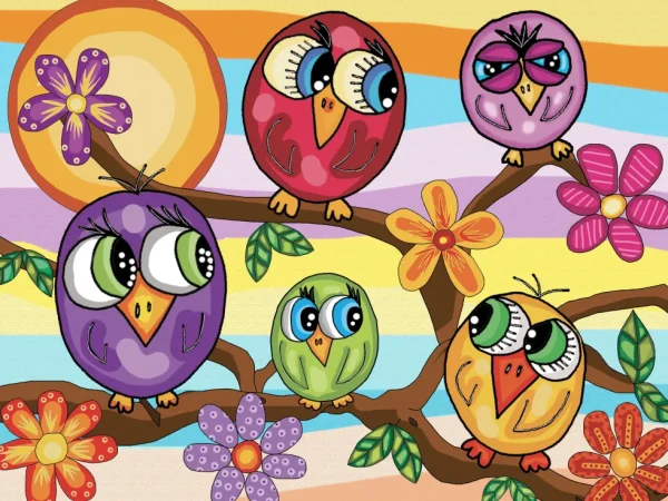 Online JaCaRou Puzzles droles d'oiseaux