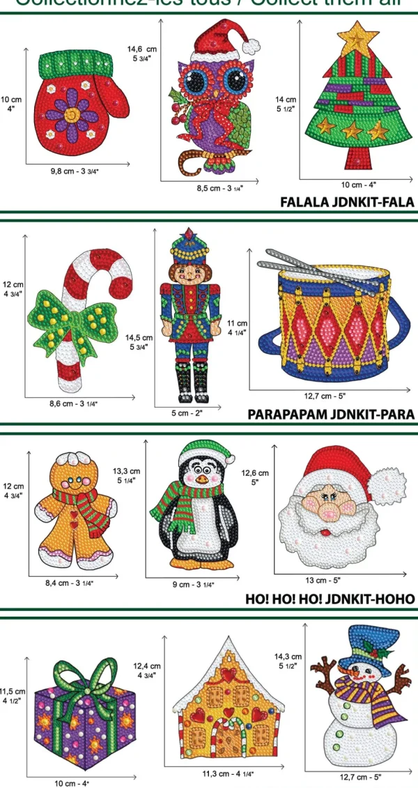 Clearance JaCaRou Puzzles Kit décos sapin de Noël - FALALA