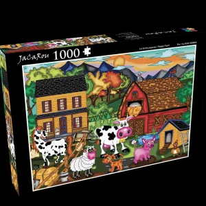 New JaCaRou Puzzles LA FERME JOYEUSE 1000 pces