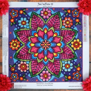 Online JaCaRou Puzzles MANDALA FLEURI 40 x 40