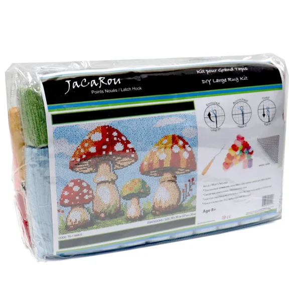 Outlet JaCaRou Puzzles Points noués - Grand tapis - CHAMPIGNONS