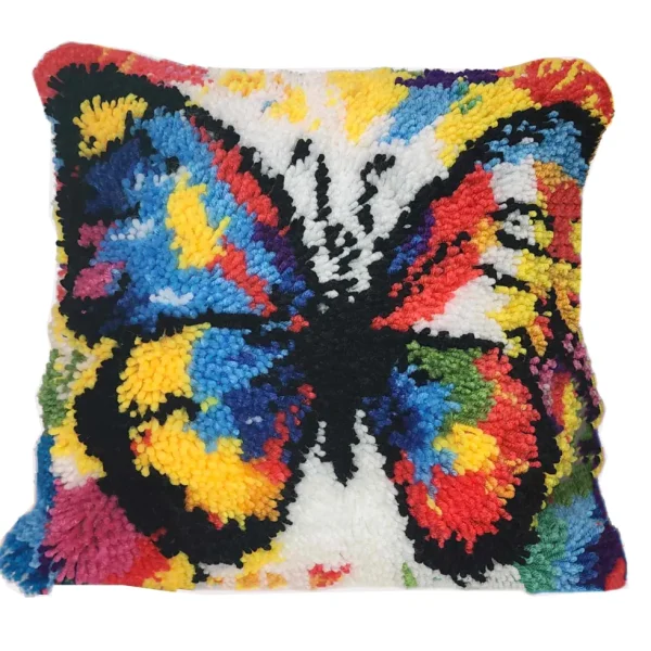 New JaCaRou Puzzles Points noués - Housse de coussin - PAPILLON