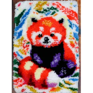 Best JaCaRou Puzzles Points noués - Moyen tapis - PANDA ROUX