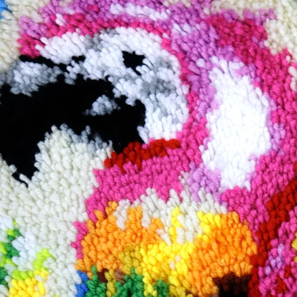 Hot JaCaRou Puzzles Points noués - Moyen tapis - PERROQUET