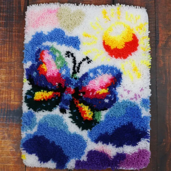 Online JaCaRou Puzzles Points noués - Petit tapis - PAPILLON