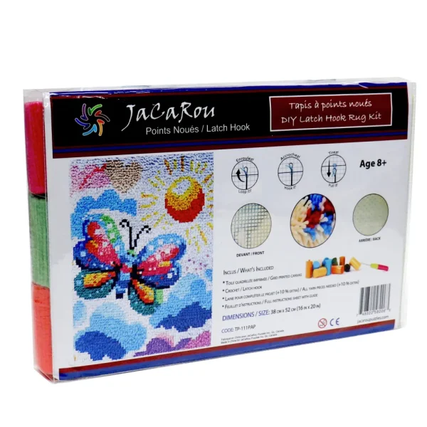 Online JaCaRou Puzzles Points noués - Petit tapis - PAPILLON