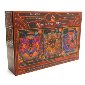 Sale JaCaRou Puzzles ZODIAQUE : SIGNES DE FEU 3 x 500 pces